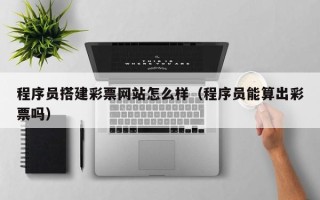 资兴程序员搭建彩票网站怎么样（程序员能算出彩票吗）